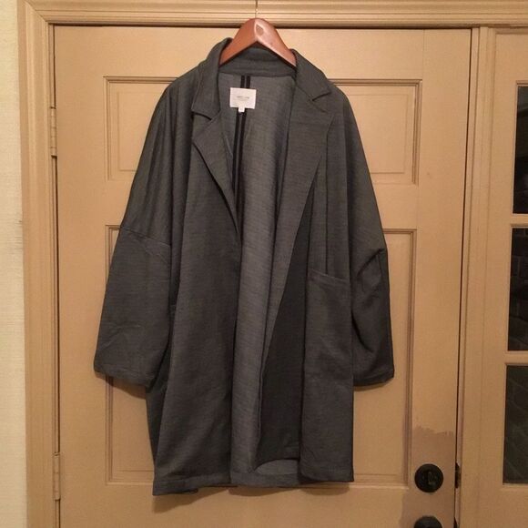 Grey Lab Oversized Coat with Big Pocket - Picture 5 of 10
